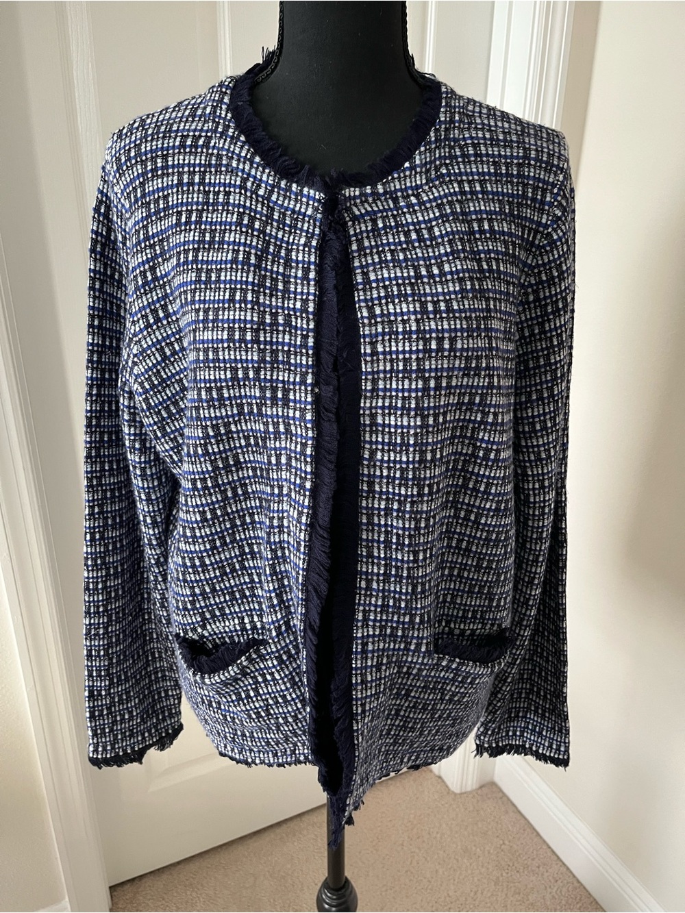 J. Crew lightweight tweed knit jacket
